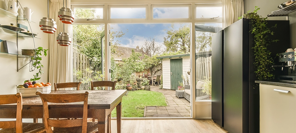 patio door inside outside