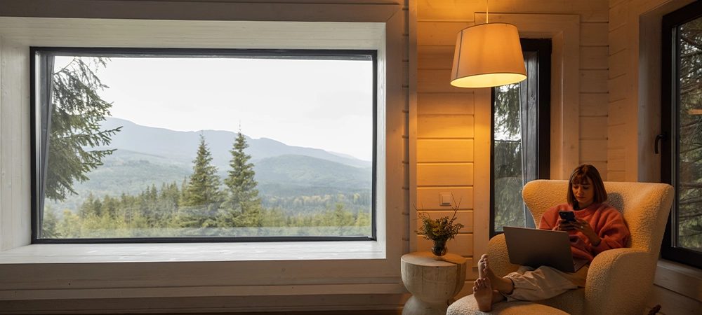 tempered glass picture window