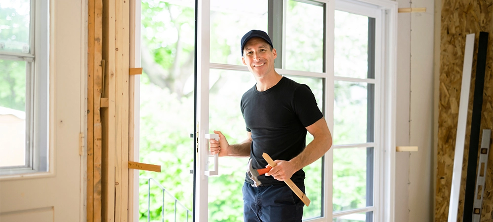 professional installing french door