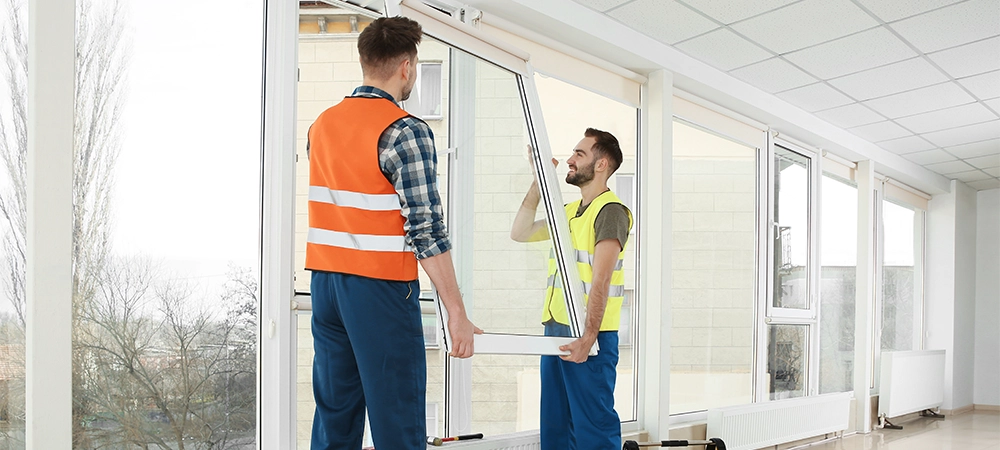 professional installing new window